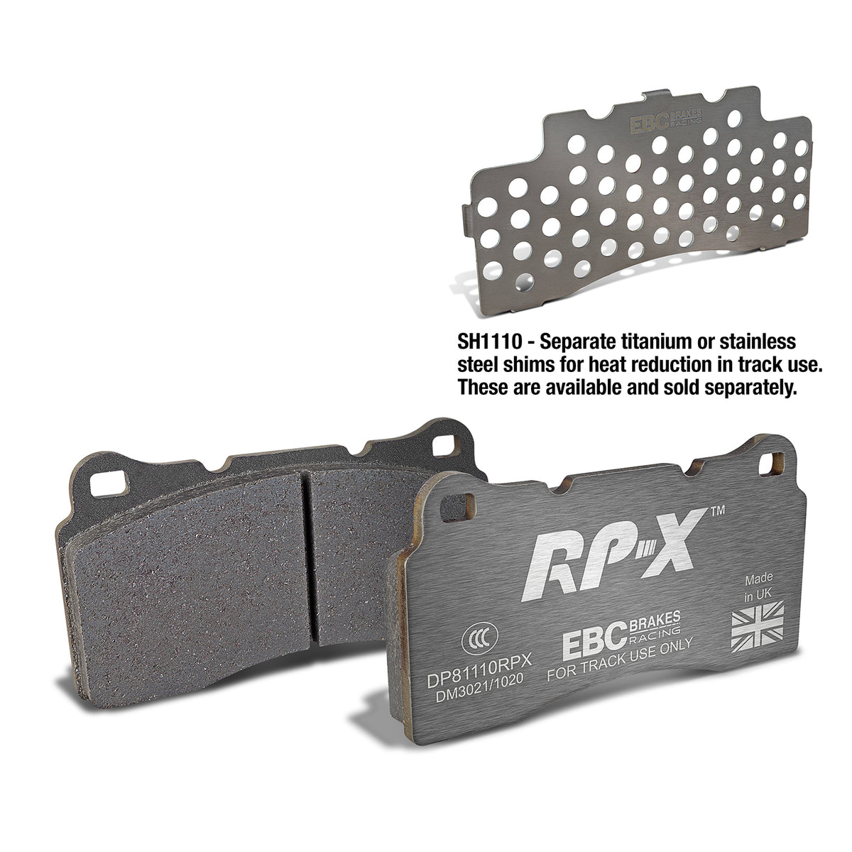 EBC Rear Racing RP-X Brake Pads - Audi R8 / Nissan GT-R (R35) (DP81110RPX)