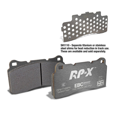 EBC Rear Racing RP-X Brake Pads - Audi R8 / Nissan GT-R (R35) (DP81110RPX)