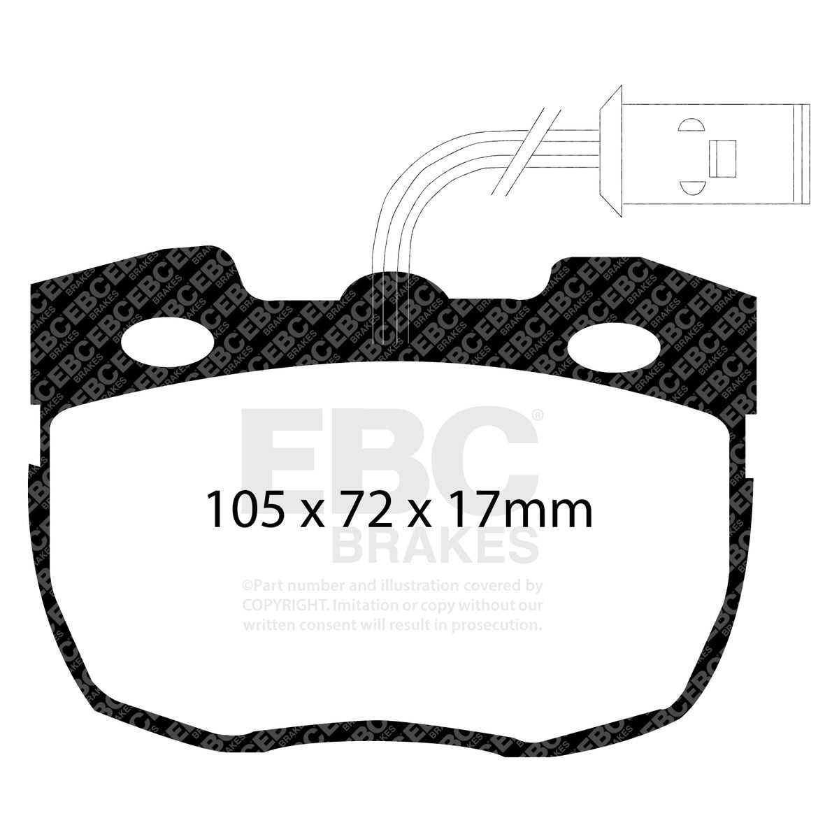 EBC Front YellowStuff Brake Pads - Land Rover Discovery 1 / Land Rover Range Rover (DP4814R) — view 2