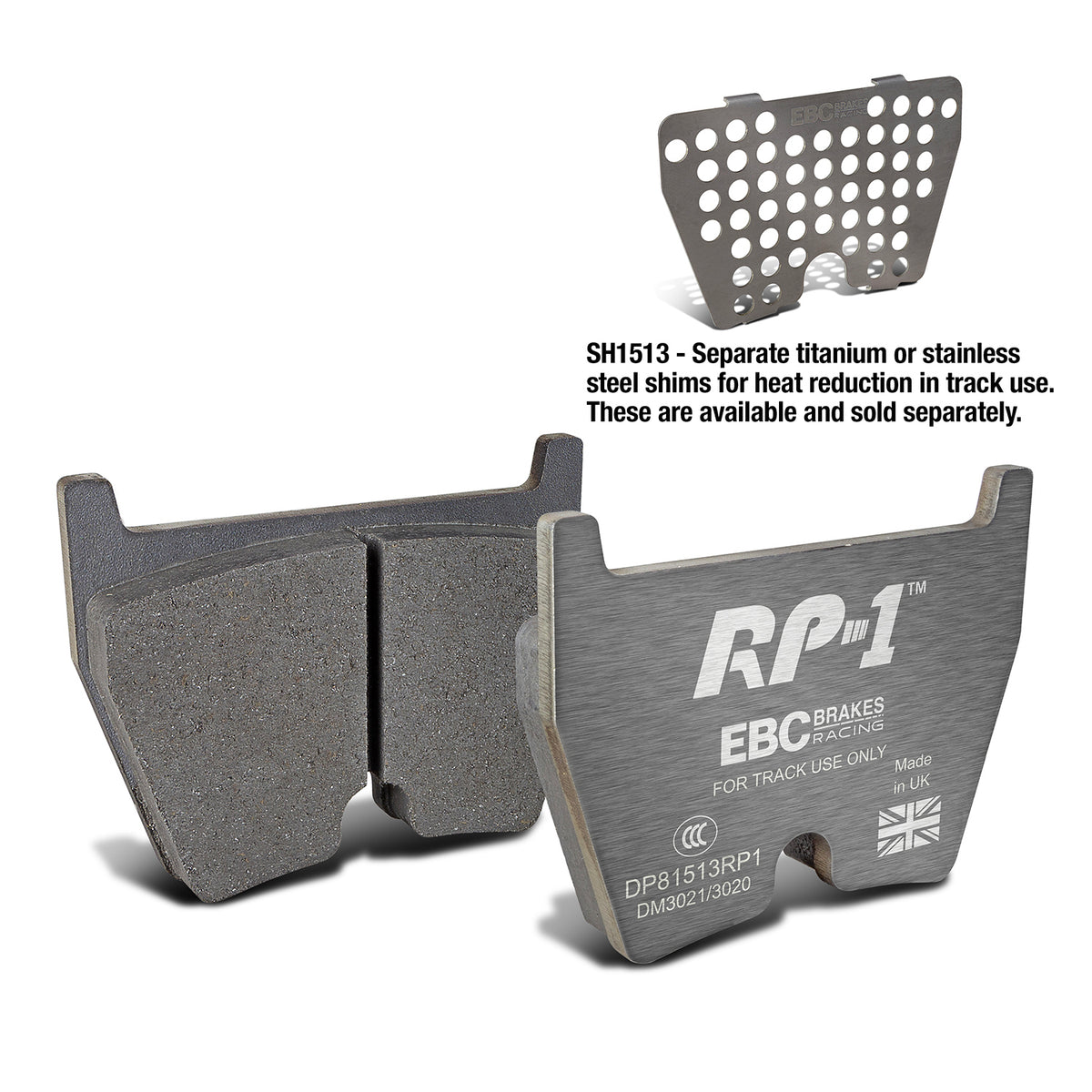 EBC Front Racing RP-1 Brake Pads - Audi R8 / Lamborghini Gallardo (DP81513RP1)