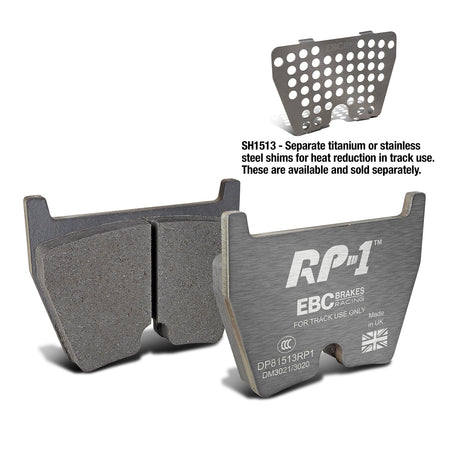 EBC Front Racing RP-1 Brake Pads - Audi R8 / Lamborghini Gallardo (DP81513RP1)
