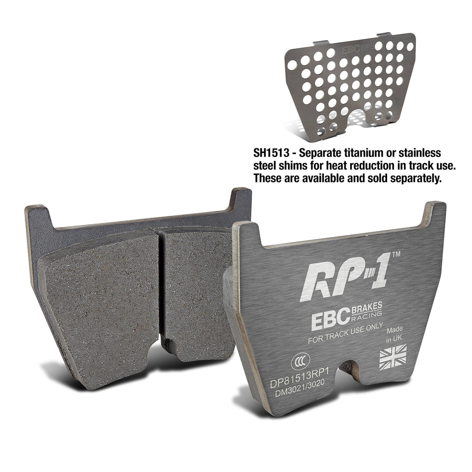 EBC Front Racing RP-1 Brake Pads - Audi R8 / Lamborghini Gallardo (DP81513RP1)