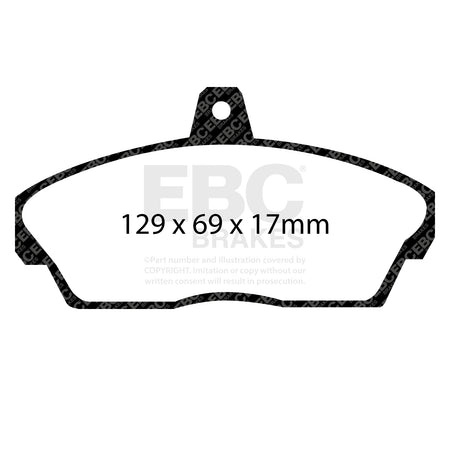 EBC Front GreenStuff Brake Pads - Rover 200 / Rover 400 (DP2815) — view 2