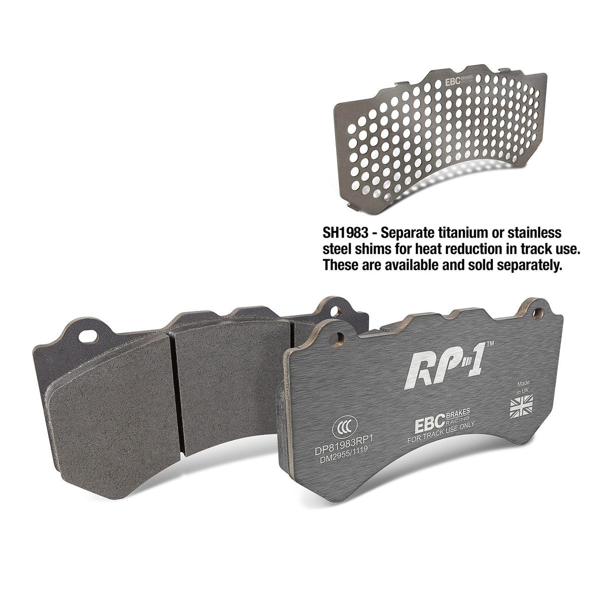 EBC Front Racing RP-1 Brake Pads - Nissan GT-R (R35) / Nissan Juker (1st Gen) (DP81983RP1)