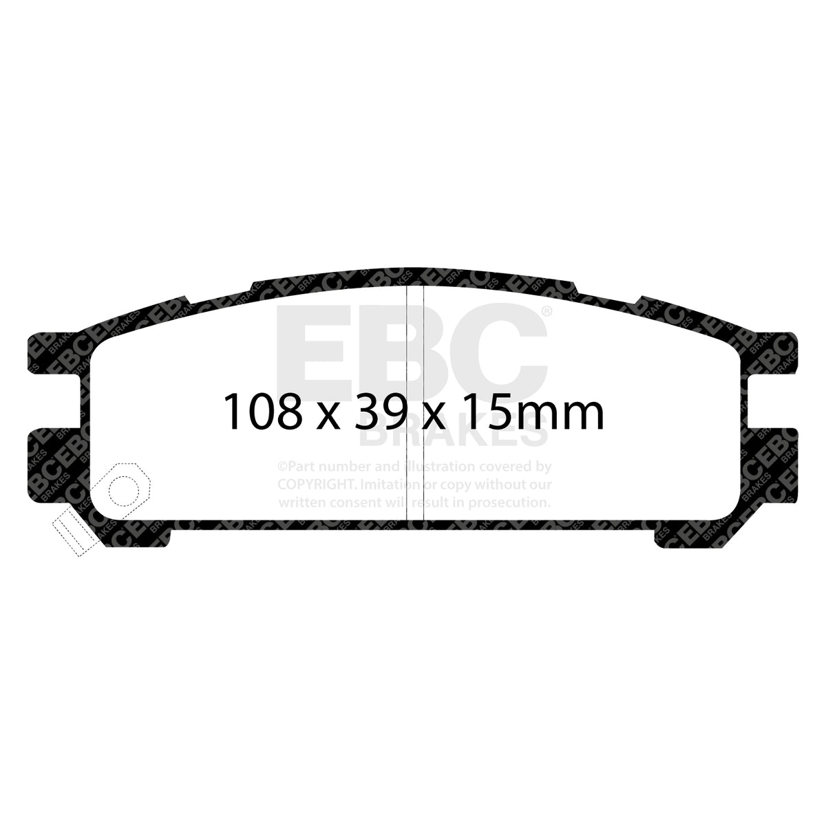 EBC Rear RedStuff Brake Pads - Subaru Legacy / Subaru Impreza (DP3821C) — view 2