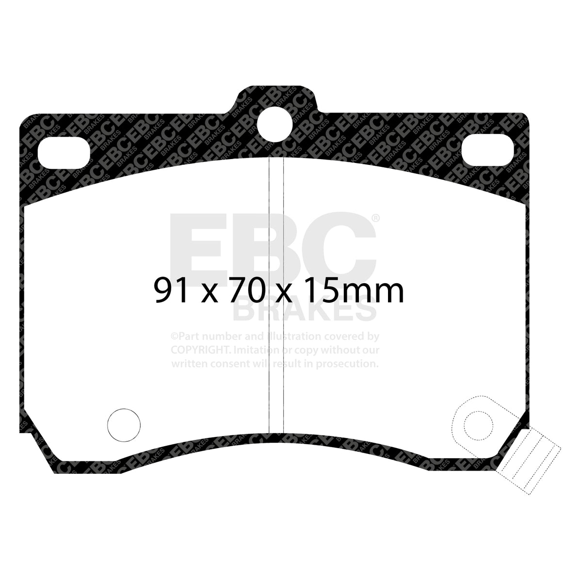 EBC Front Ultimax Brake Pads - Mazda 323 / Mazda Az3 (DP824) — view 2