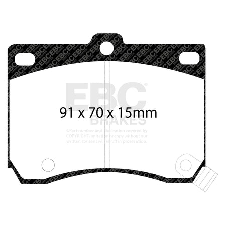 EBC Front YellowStuff Brake Pads - Mazda 323 / Mazda Az3 (DP4824R) — view 2