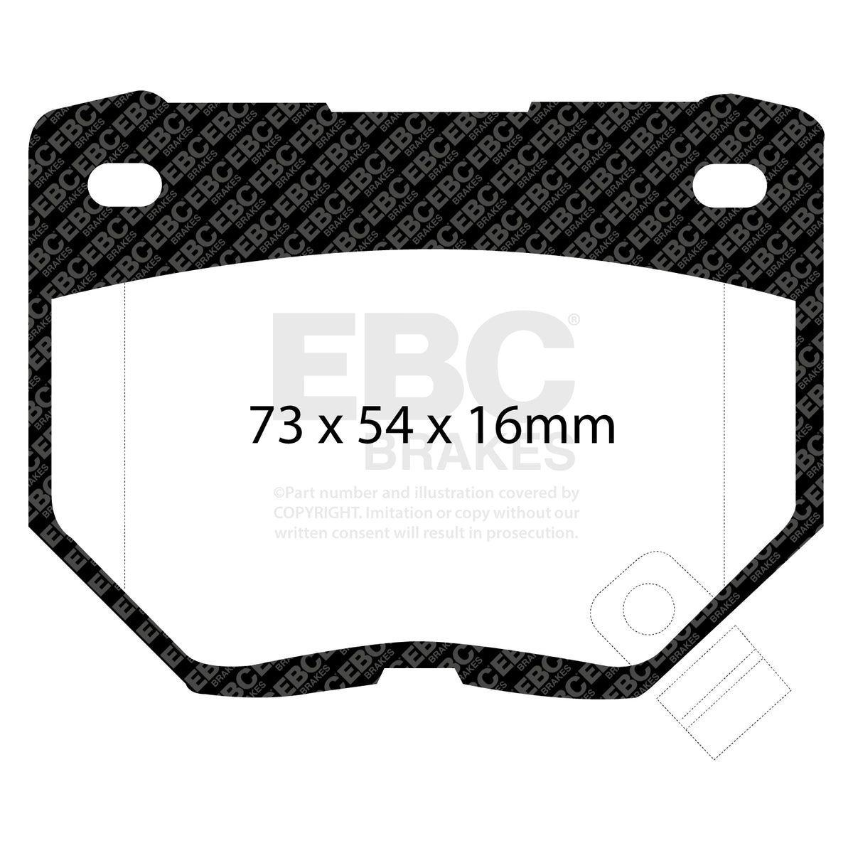 EBC Rear RedStuff Brake Pads - Nissan (australia And New Zealand) Skyline / Subaru Impreza (DP3826C) — view 2