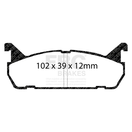 EBC Rear GreenStuff Brake Pads - Mazda 323 / Mazda Az3 (DP2828) — view 2