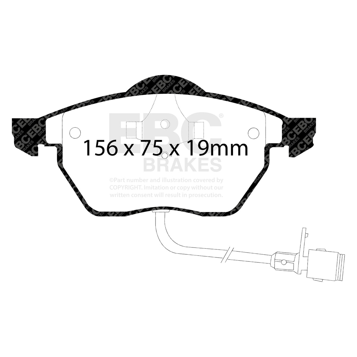 EBC Front Ultimax Brake Pads - Audi A6 quattro Avant / Audi 100 (DP836) — view 2