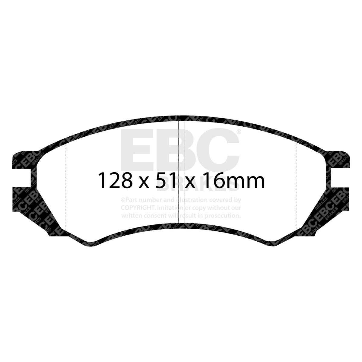 EBC Front YellowStuff Brake Pads - Nissan (south Africa) Sentra STI / Nissan (south Africa) Sentra Sabre (DP4839R) — view 2