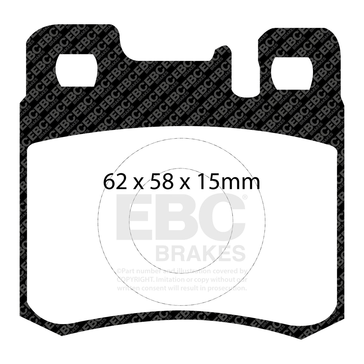 EBC Rear RedStuff Brake Pads - Mercedes-Benz W124 / Mercedes-Benz E-Class (W124) (DP3846C) — view 2