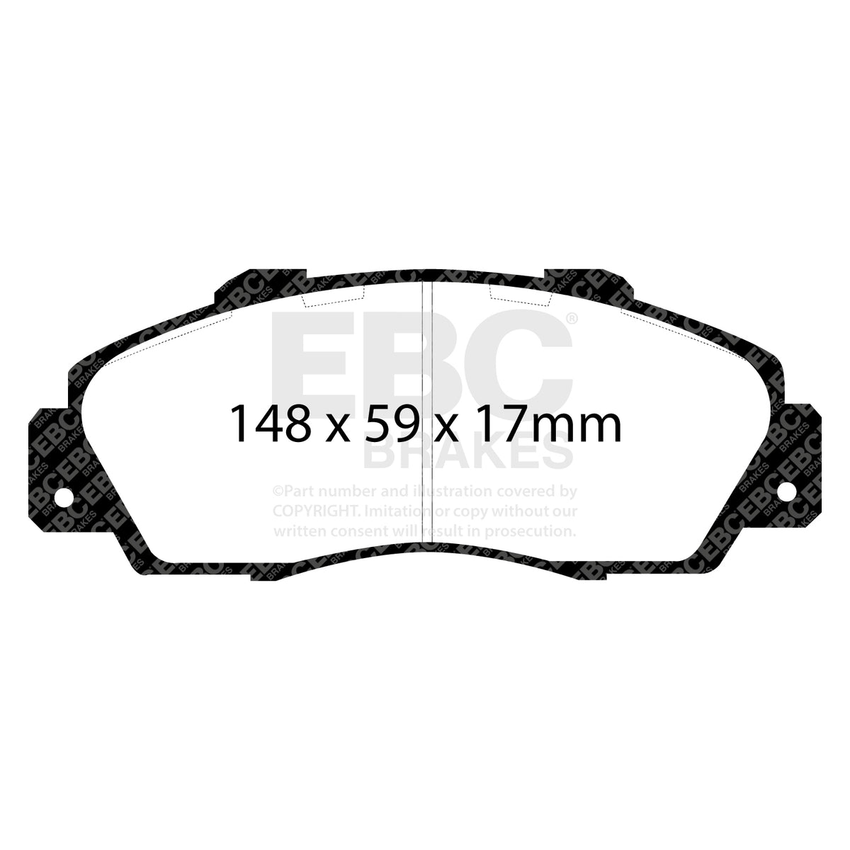 EBC Front BlueStuff Brake Pads - Honda NSX / Honda HR-V (DP5872NDX) — view 2