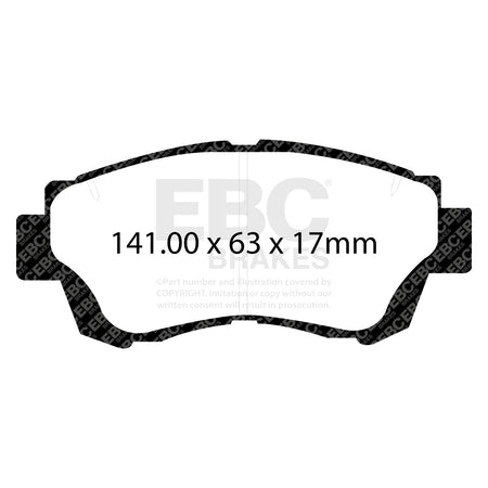 EBC Front RedStuff Brake Pads - Toyota Soarer / Lexus Soarer (DP3874C) — view 2