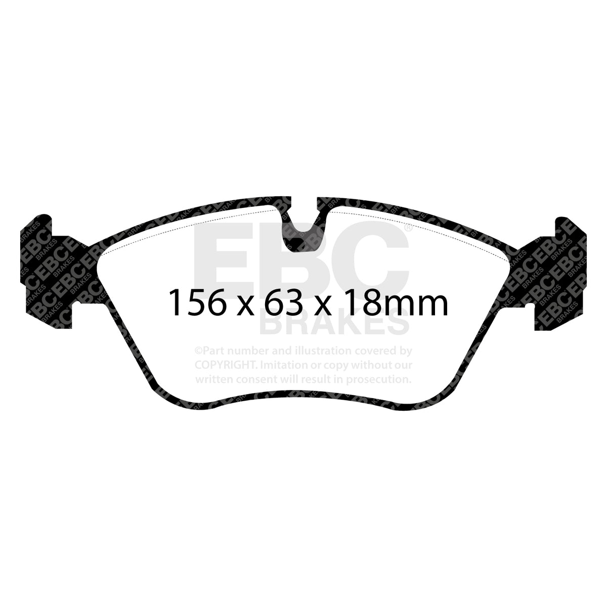 EBC Front YellowStuff Brake Pads - Volvo S70 / Volvo V70 (DP4880R) — view 2