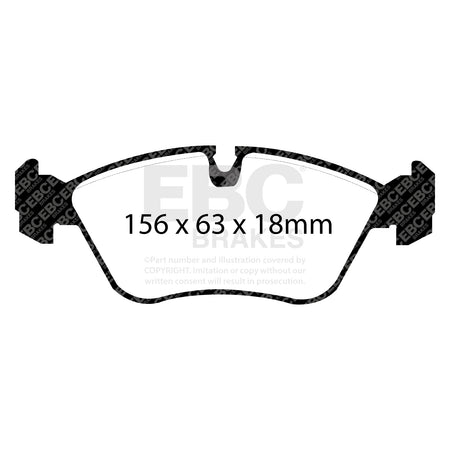 EBC Front YellowStuff Brake Pads - Volvo S70 / Volvo V70 (DP4880R) — view 2
