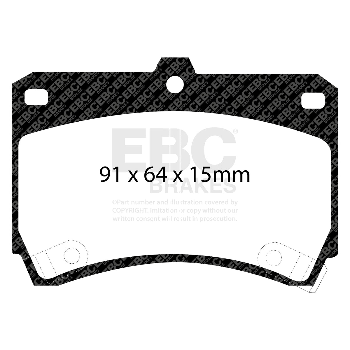EBC Front Ultimax Brake Pads - Mazda 323 / Ford (south Africa) Meteor (DP884) — view 2