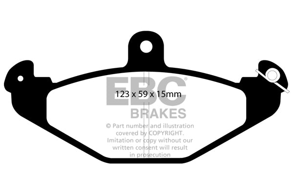 EBC Rear RedStuff Brake Pads - Lotus Esprit (DP3885C) — view 2