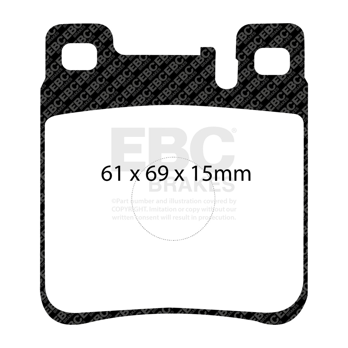 EBC Rear RedStuff Brake Pads - Mercedes-Benz E-Class (T210) / Mercedes-Benz C-Class (W203) (DP3887C) — view 2
