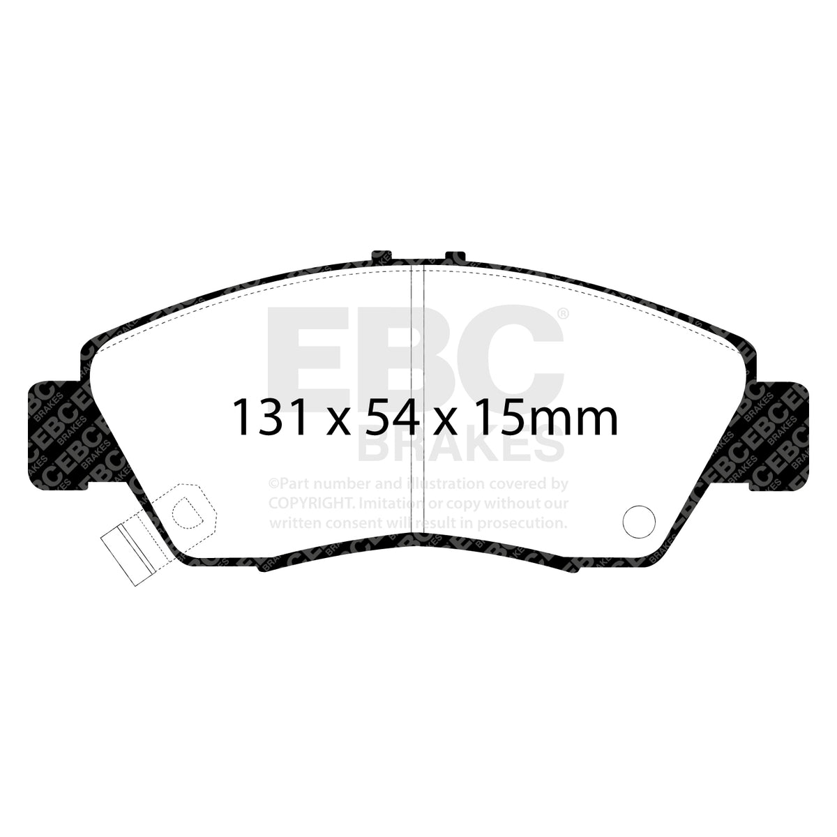 EBC Front Ultimax Brake Pads - Honda Civic (5th Gen) / Honda Jazz (DP890) — view 2