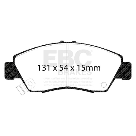 EBC Front Ultimax Brake Pads - Honda Civic (5th Gen) / Honda Jazz (DP890) — view 2