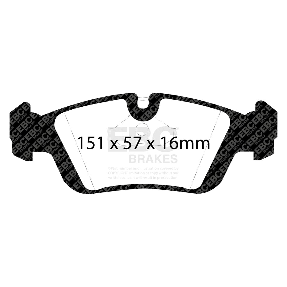 EBC Front YellowStuff Brake Pads - BMW 3 Series (E36) / BMW Z3 (DP4914R) — view 2