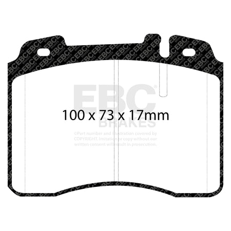 EBC Front YellowStuff Brake Pads - Mercedes-Benz SLC-Class (R129) / Mercedes-Benz W124 (DP4927R) — view 2