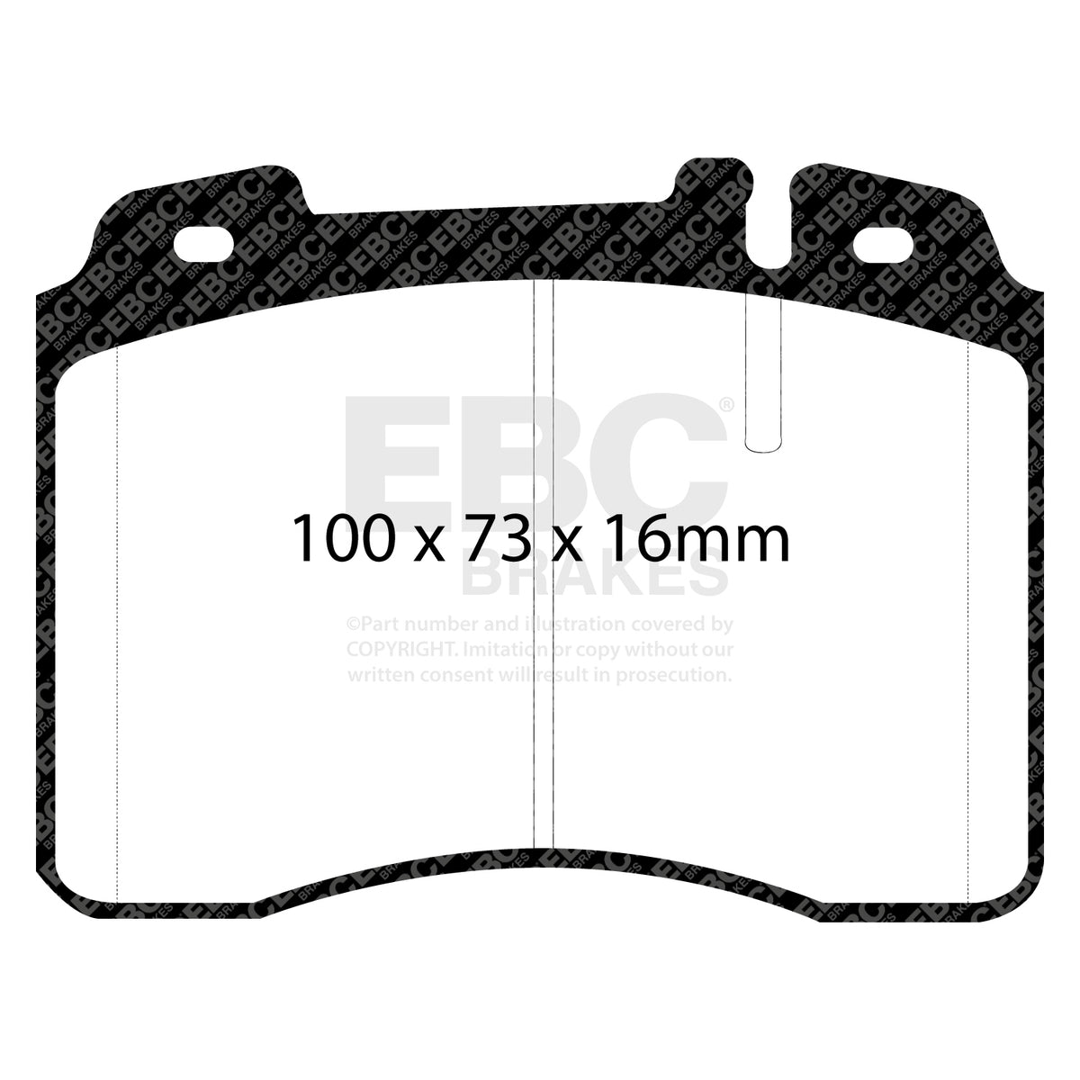 EBC Front YellowStuff Brake Pads - Mercedes-Benz W124 / Mercedes-Benz E-Class (W124) (DP4927/2R) — view 2