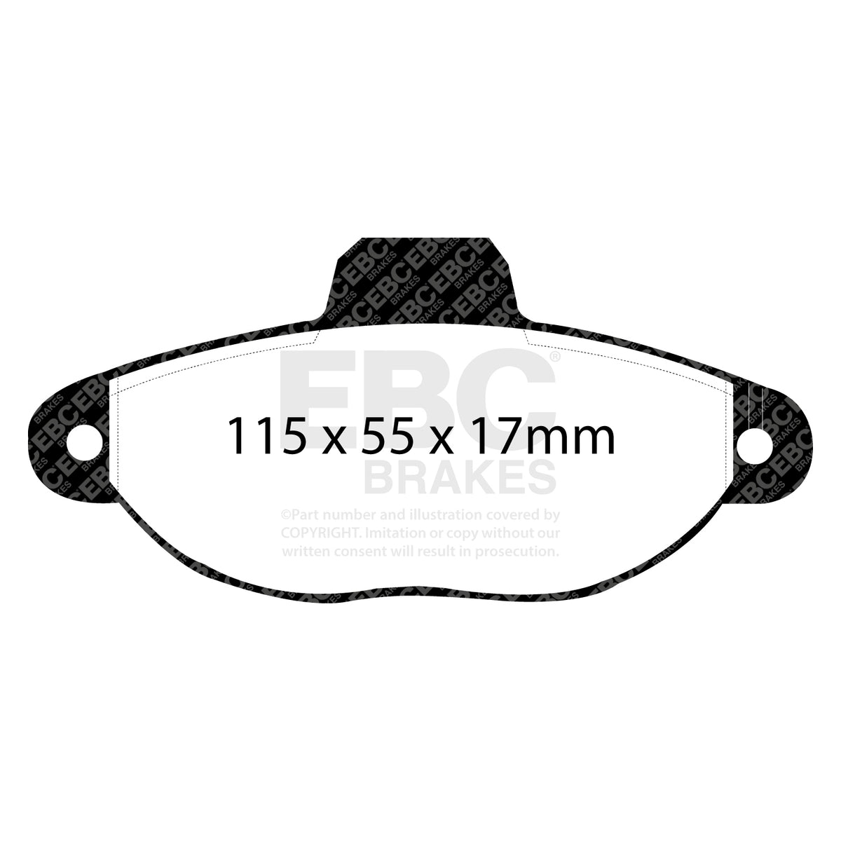 EBC Front GreenStuff Brake Pads - Fiat 500 / Ford Ka (DP2945/2) — view 2