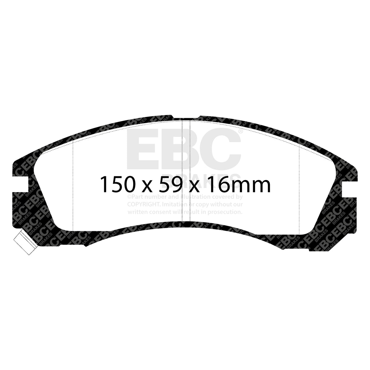 EBC Front GreenStuff Brake Pads - Mitsubishi Galant / Mitsubishi Delica (DP2954) — view 2