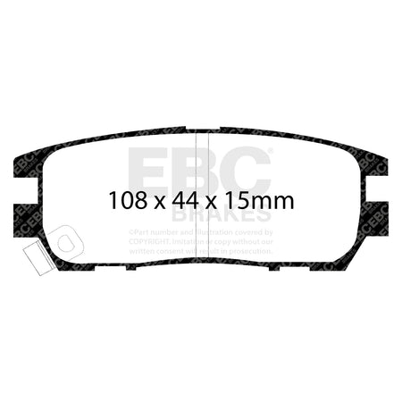 EBC Rear Ultimax Brake Pads - Mitsubishi Pajero / Mitsubishi Shogun (DP958) — view 2