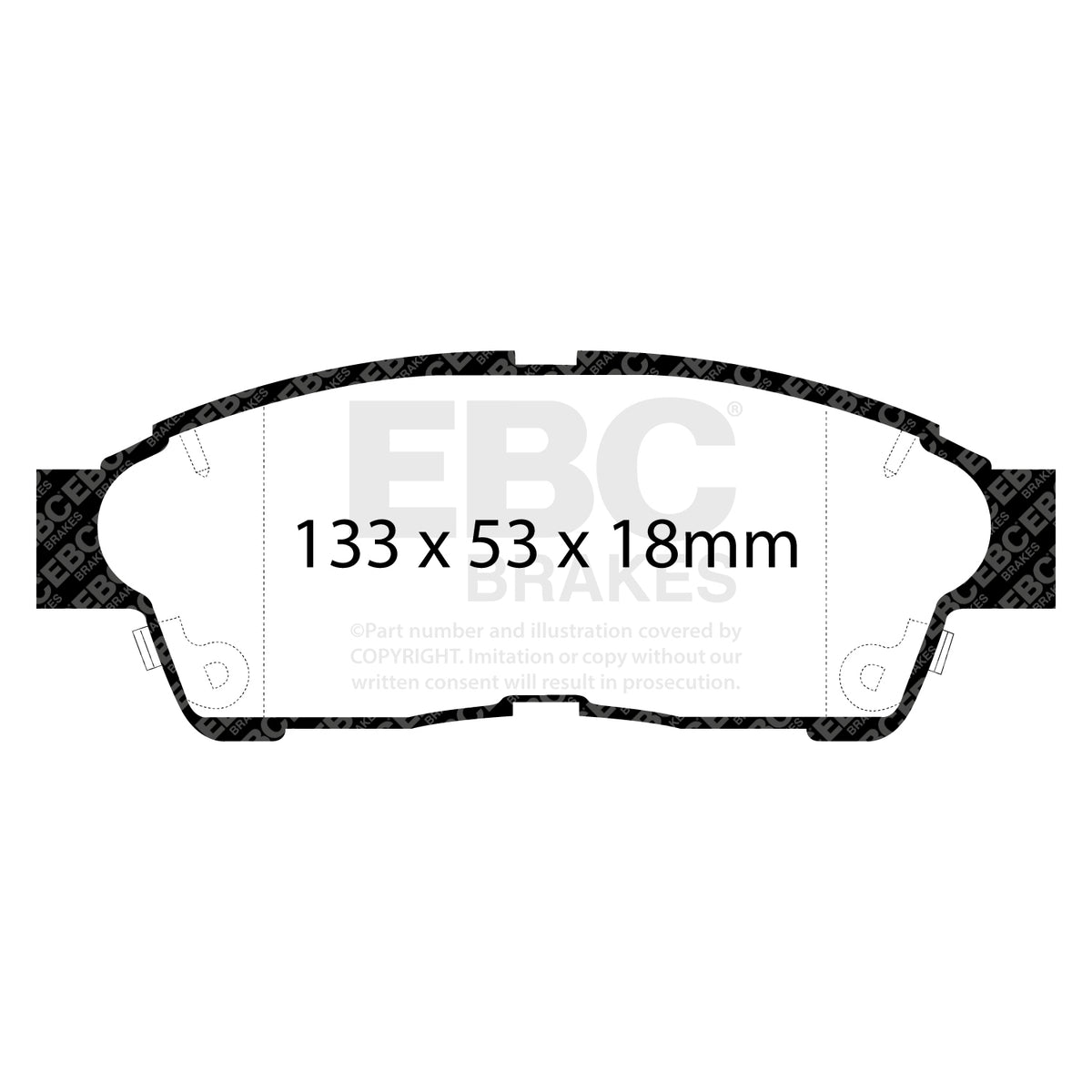 EBC Front YellowStuff Brake Pads - Toyota Corolla / Toyota Carina E (DP4964R) — view 2