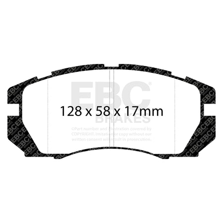 EBC Front YellowStuff Brake Pads - Subaru Legacy / Subaru Impreza (DP4966R) — view 2