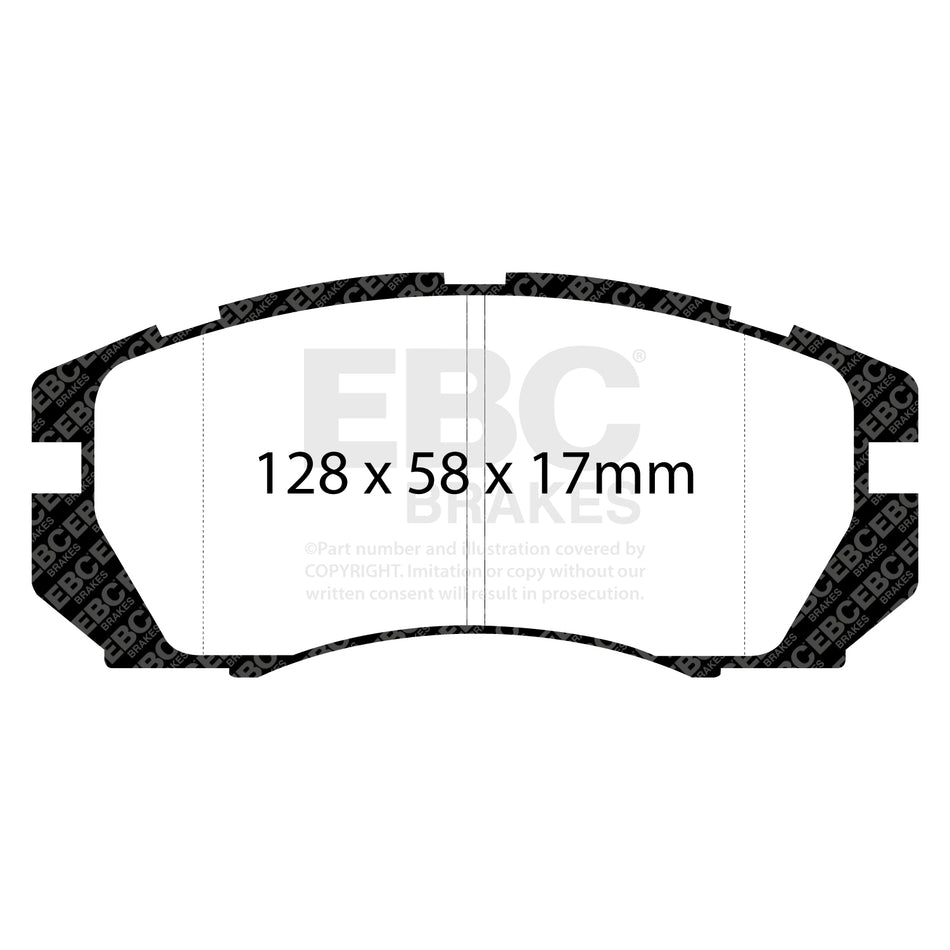 EBC Front YellowStuff Brake Pads - Subaru Legacy / Subaru Impreza (DP4966R) — view 2