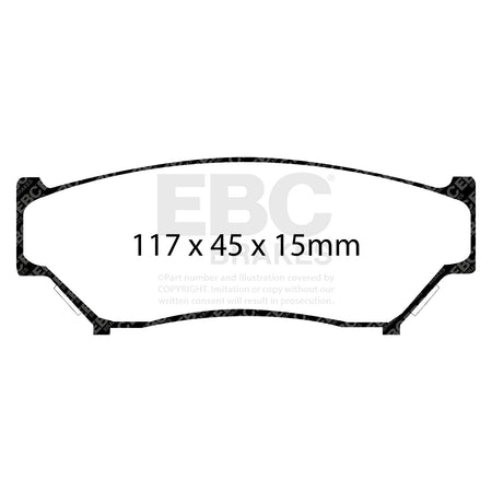 EBC Front GreenStuff Brake Pads - Suzuki Vitara / Suzuki Grand Vitara (DP6979) — view 2