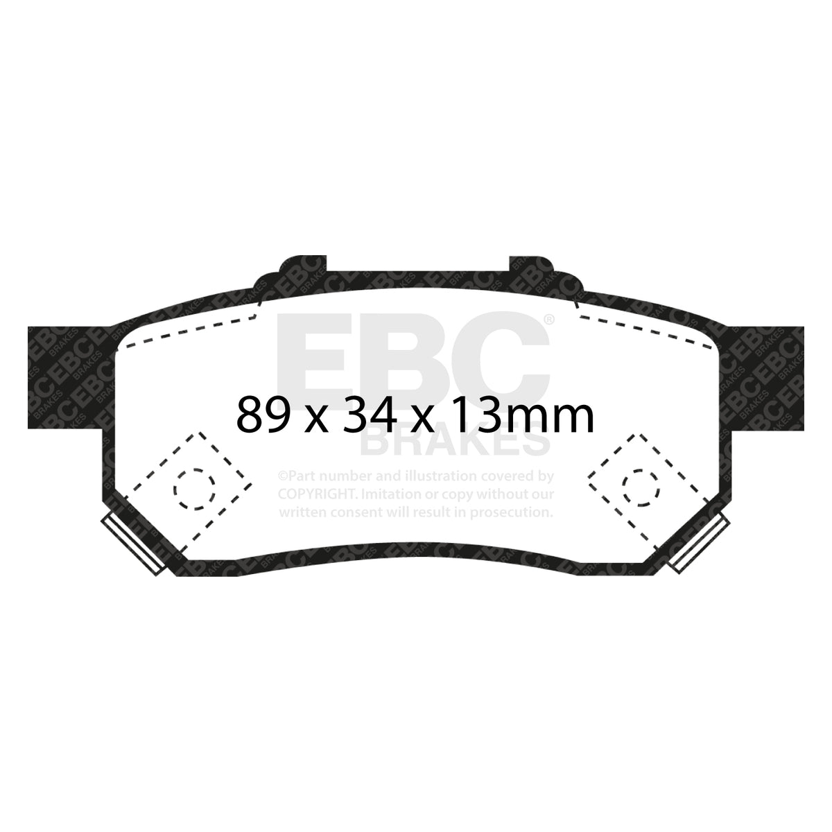 EBC Rear Ultimax Brake Pads - Honda Civic (5th Gen) / Honda Jazz (DP984/2) — view 2