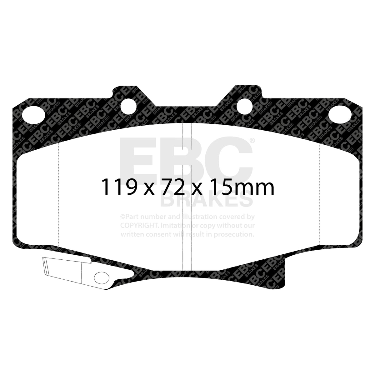 EBC Front Ultimax Brake Pads - Toyota Landcruiser / Toyota 4 Runner (DP992) — view 2