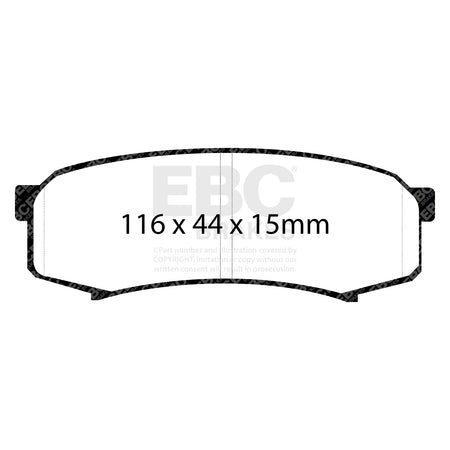 EBC Rear Ultimax Brake Pads - Toyota Landcruiser / Toyota (australia And New Zealand) Prado (DP993) — view 2