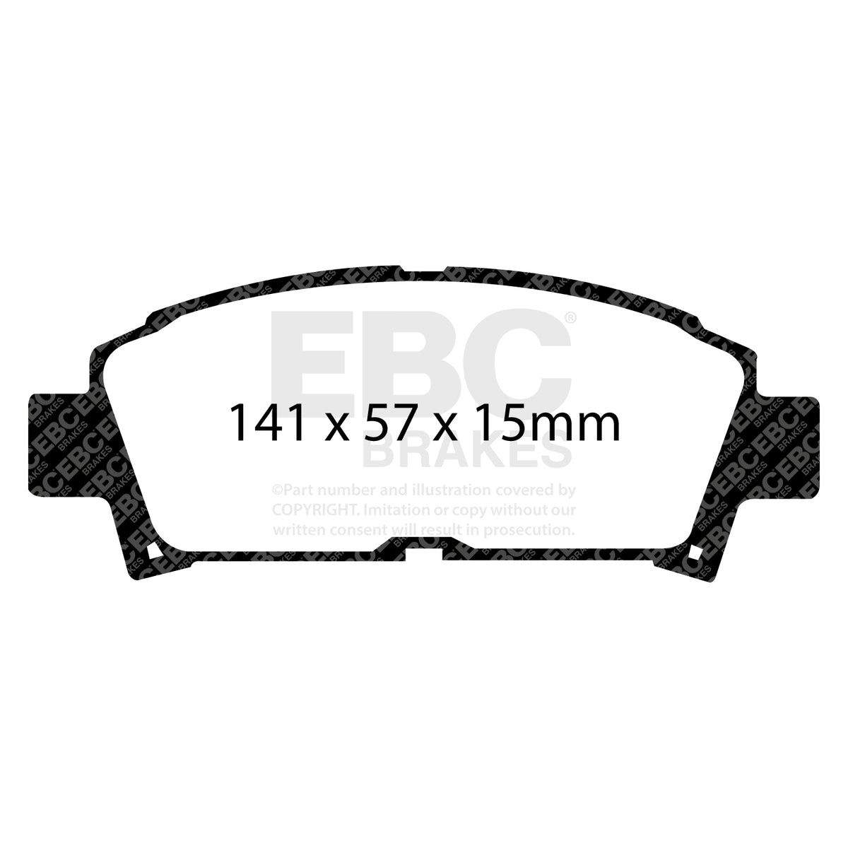 EBC Front YellowStuff Brake Pads - Toyota Mr2 / Toyota Avensis (DP4995R) — view 2