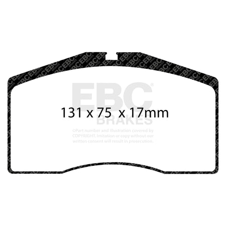 EBC Front YellowStuff Brake Pads - Porsche 911 (993) / Porsche 911 (964) (DP4997R) — view 2