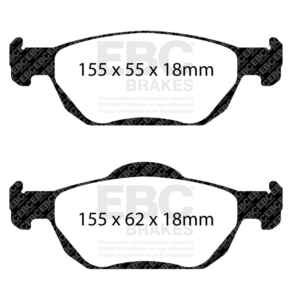 EBC Front Ultimax Brake Pads - Honda Accord (DPX2000) — view 2