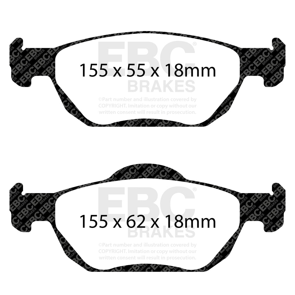 EBC Front Ultimax Brake Pads - Honda Accord (DPX2000) — view 2