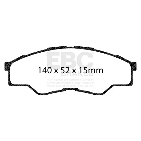EBC Front Ultimax Brake Pads - Toyota (australia And New Zealand) Hilux / Toyota Commercial Hilux (extra Cab) (DPX2001) — vie