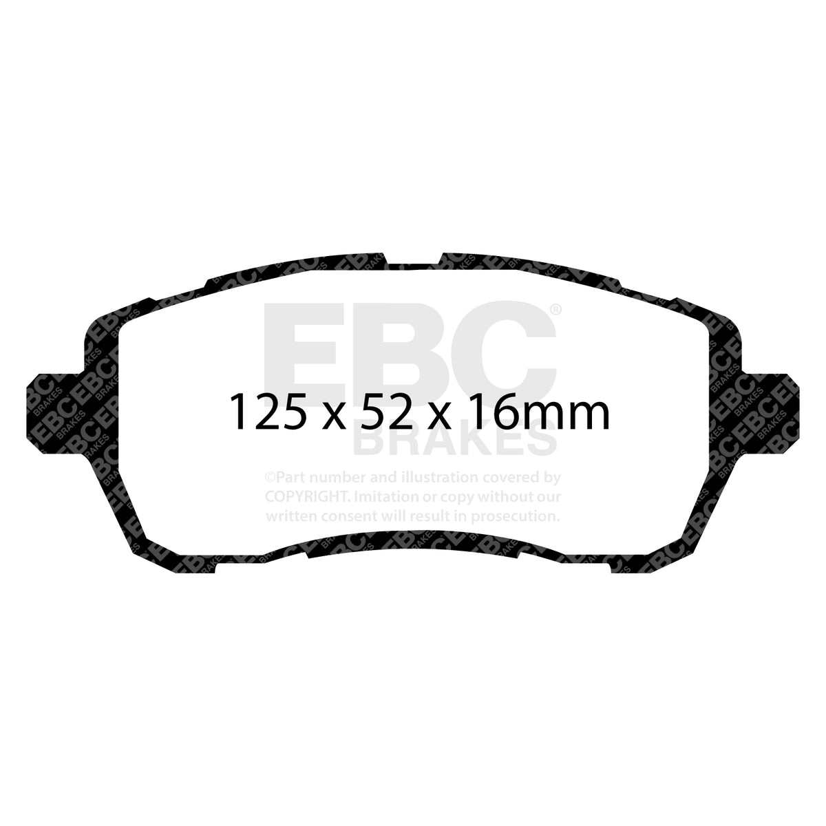 EBC Front Ultimax Brake Pads - Ford Fiesta / Ford Commercial Fiesta (DPX2002) — view 2