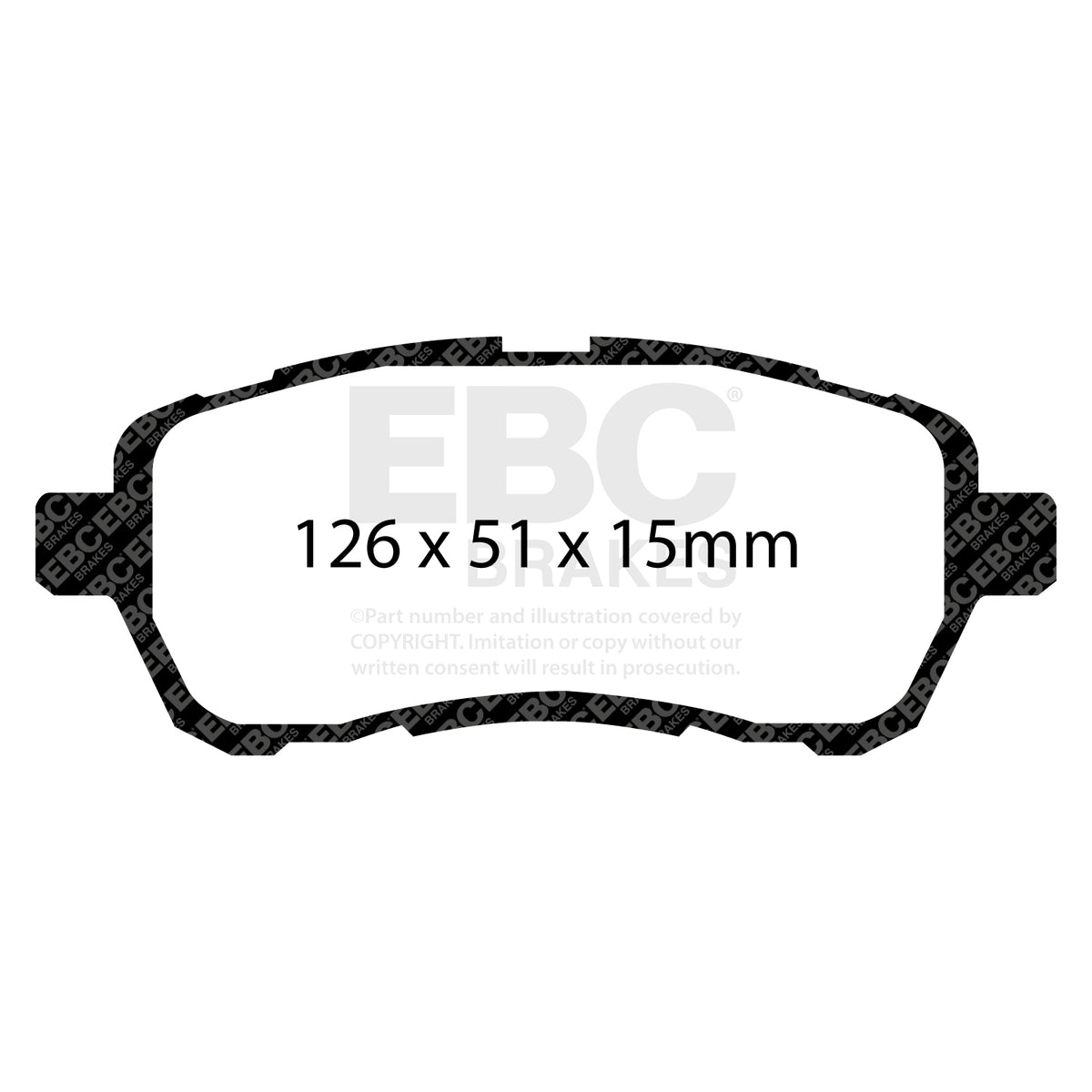 EBC Front Ultimax Brake Pads - Suzuki Swift / Mazda 2 (DPX2003) — view 2