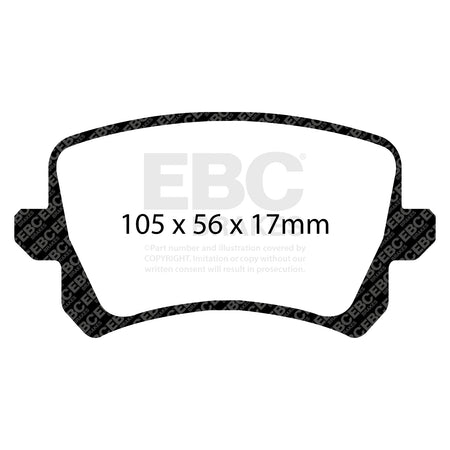 EBC Rear GreenStuff Brake Pads - Seat Alhambra (7N) / Volkswagen Sharan (7N) (DP22004) — view 2