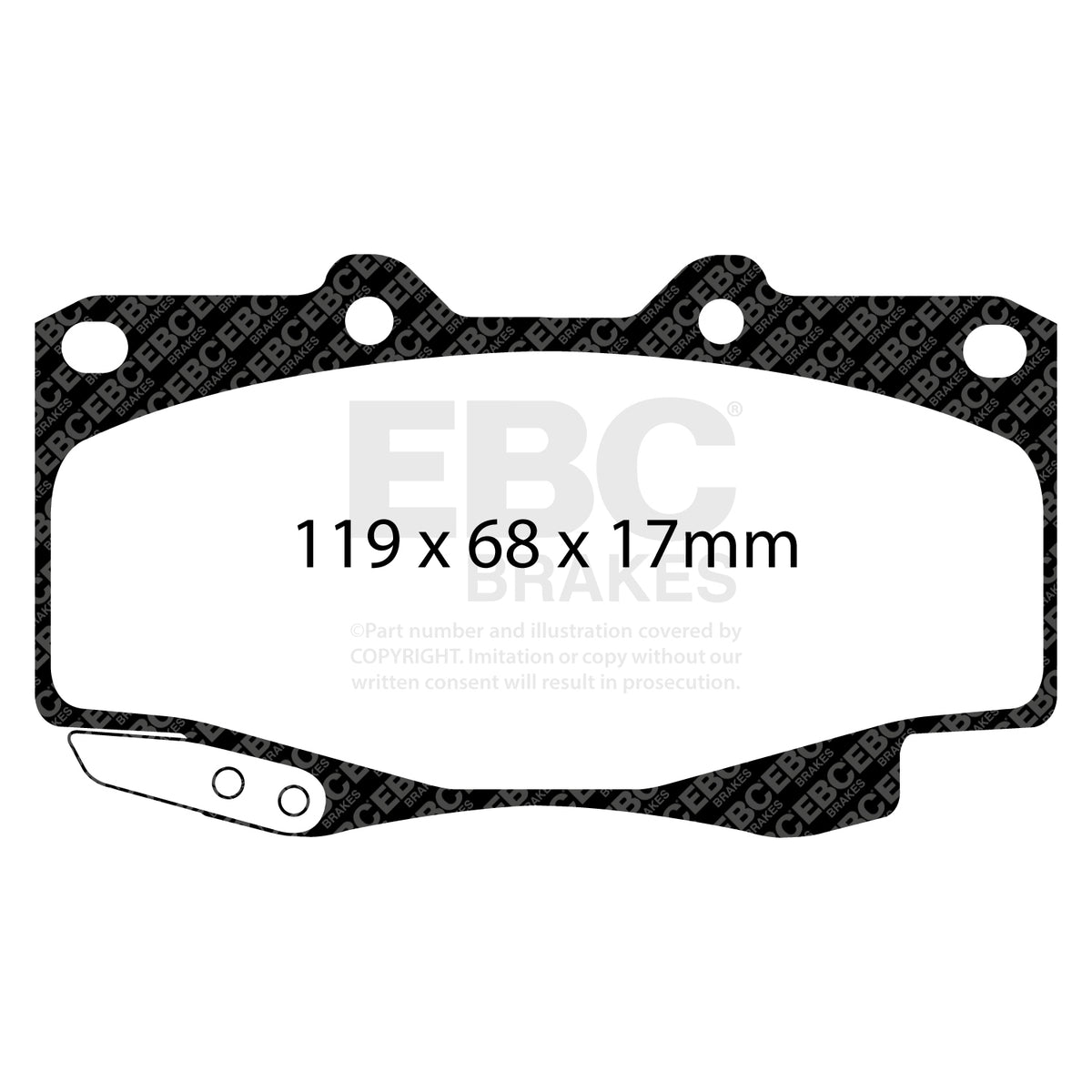 EBC Front GreenStuff Brake Pads - Toyota (malaysia And Philippines) Fortuner / Toyota (australia And New Zealand) Hilux (DP62