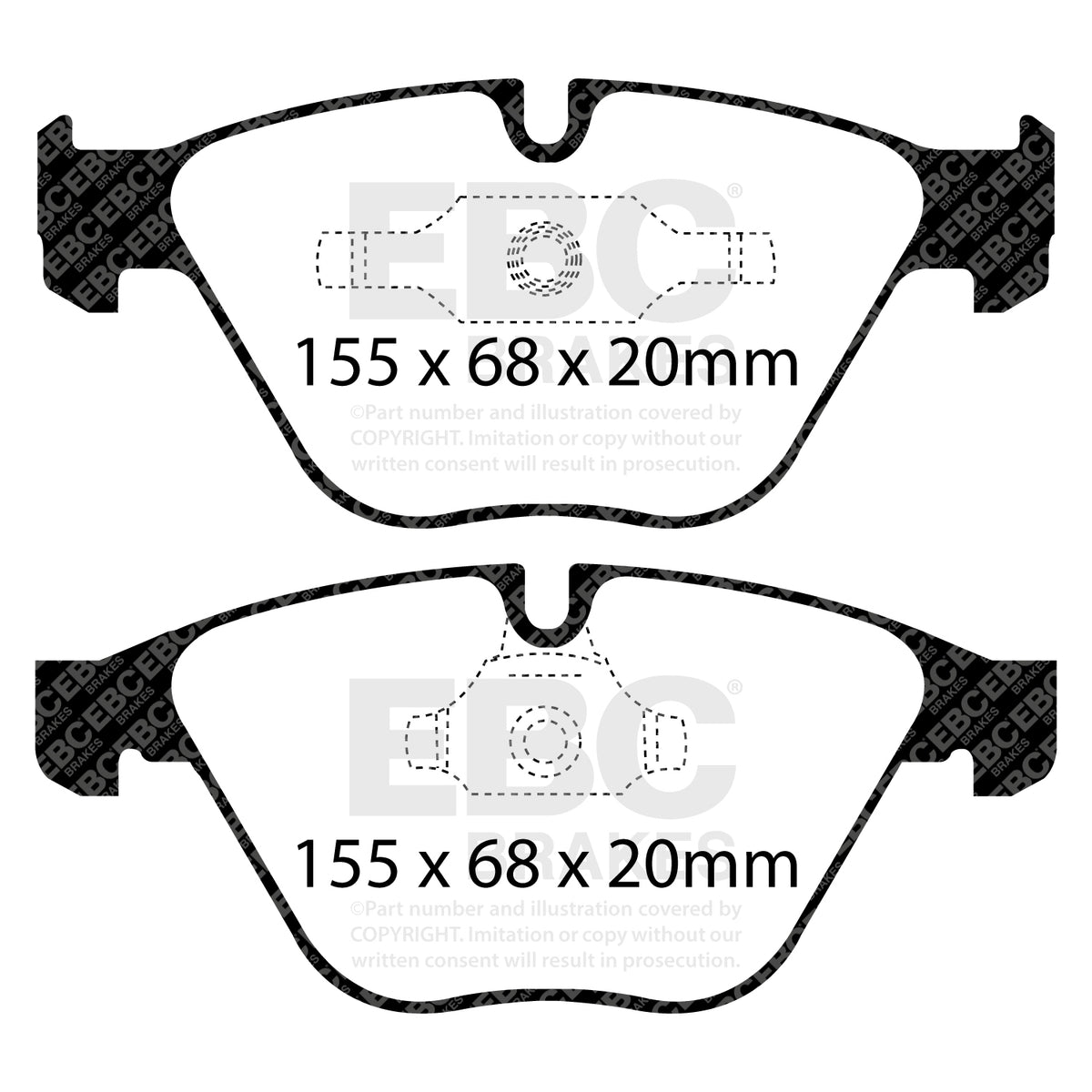 EBC Front Ultimax Brake Pads - BMW 3 Series (E92) / BMW 3 Series (E90) (DPX2006) — view 2