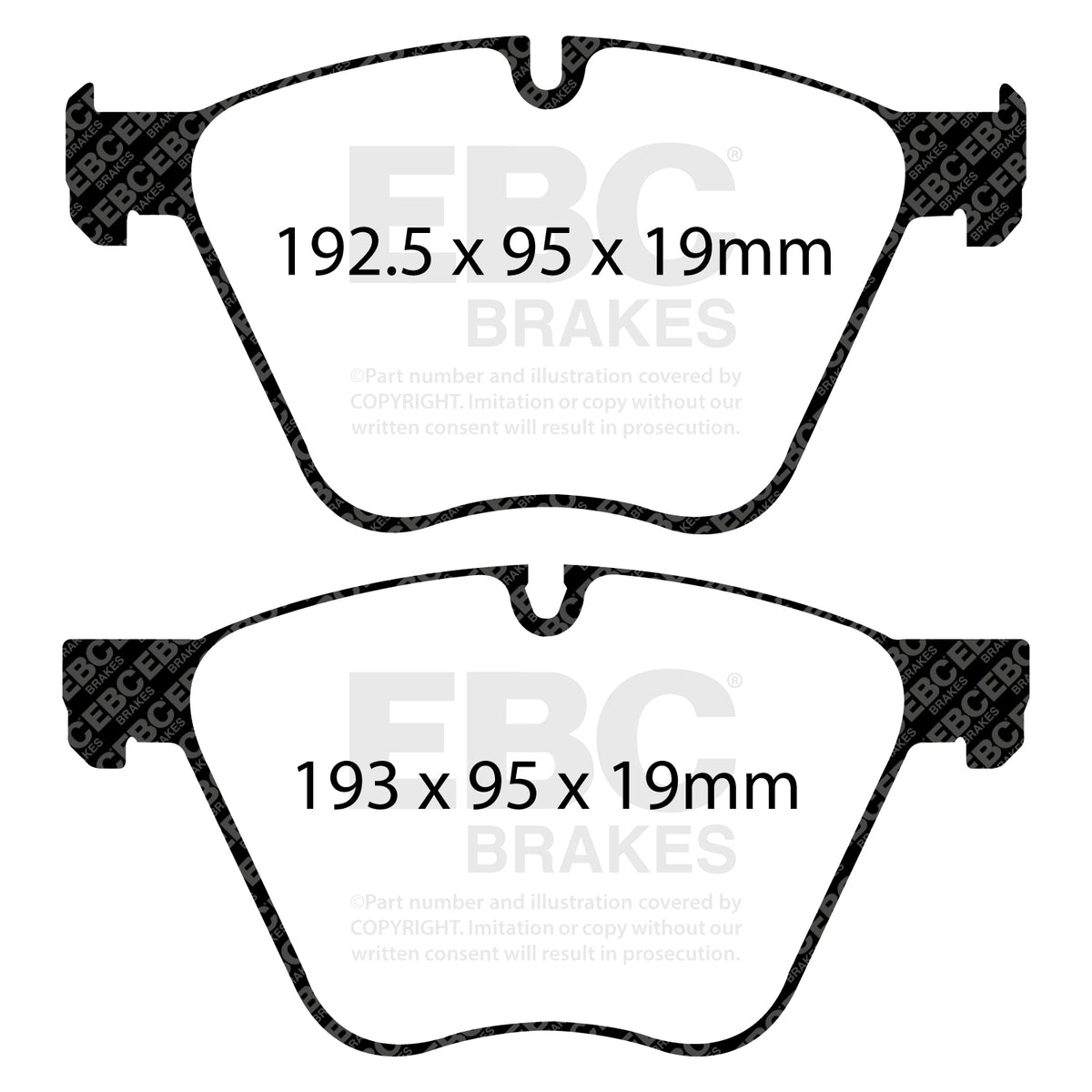EBC Front Ultimax Brake Pads - BMW 7 Series (F01) / BMW 7 Series (F02) (DPX2007) — view 2