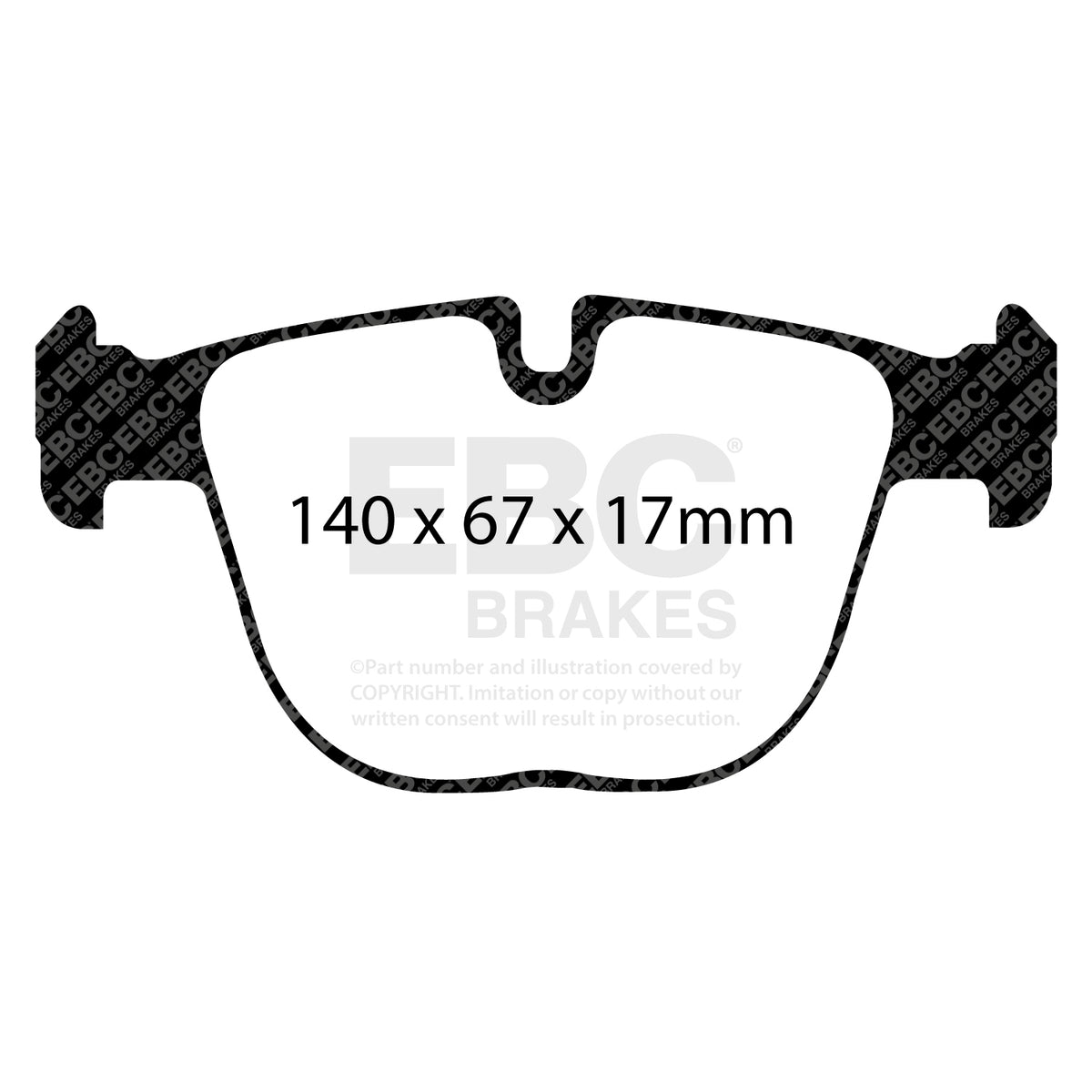 EBC Rear BlueStuff Brake Pads - BMW X6 (E71) / BMW X6 M (E71) (DP52008NDX) — view 2